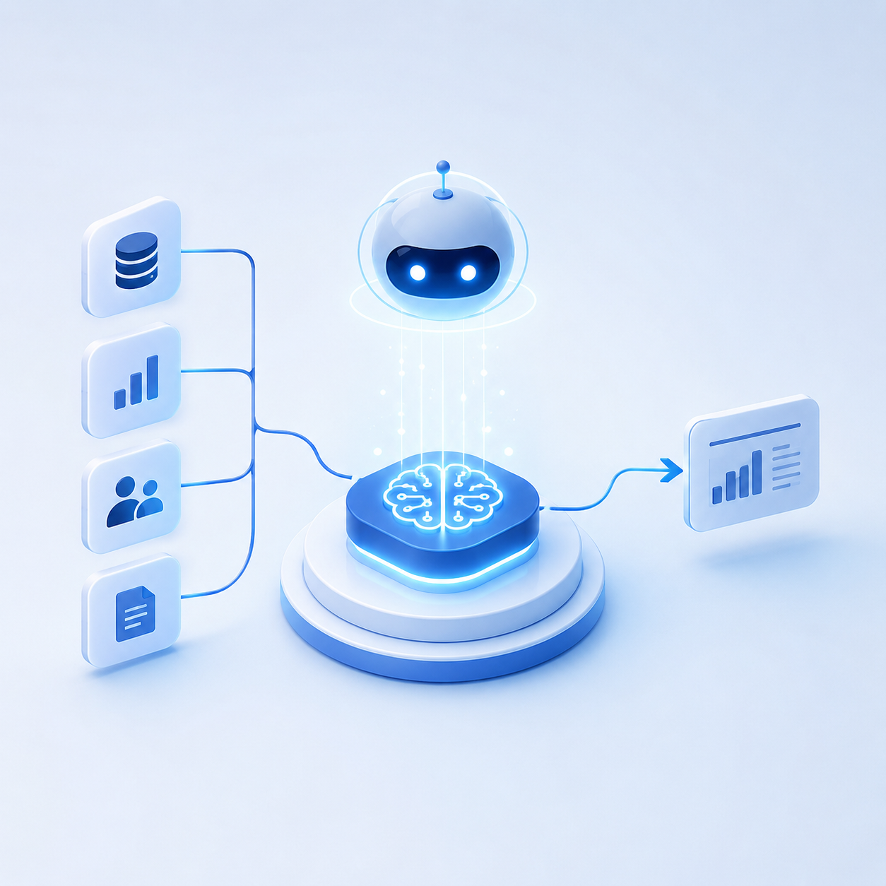 Enterprise AI intelligence layer connecting business data sources