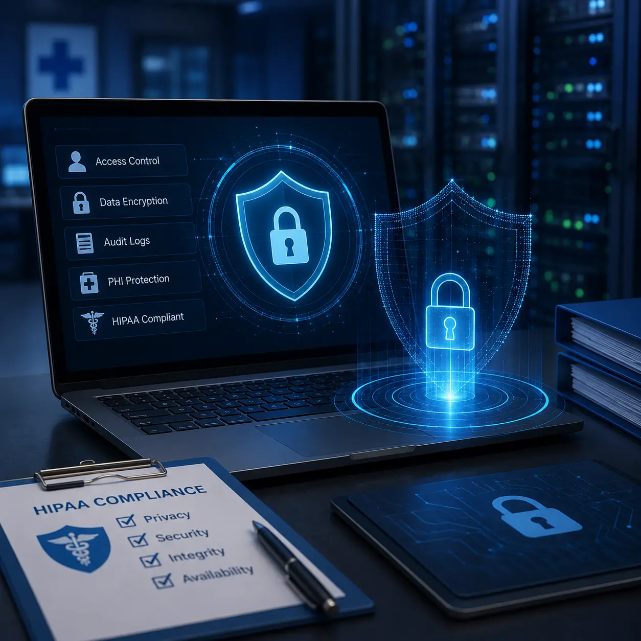 HIPAA-compliant-healthcare-infrastructure-protecting-clinical-data-with-secure-access-control