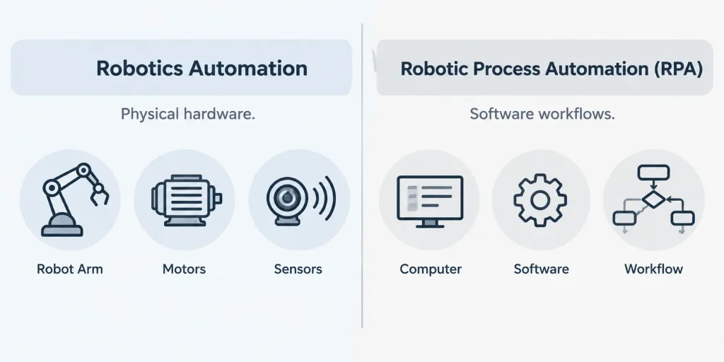 Robotics Automation vs. Robotic Process Automation